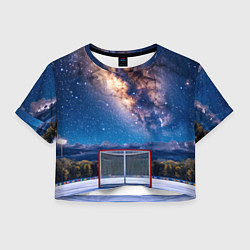 Женский топ Хоккейные ворота в ночи