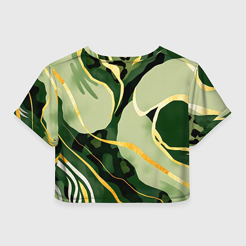 Женский топ Зеленый природный паттерн / 3D-принт – фото 2