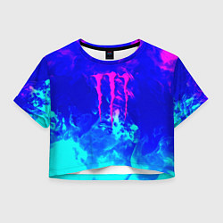 Женский топ Monster energy дым неоновый