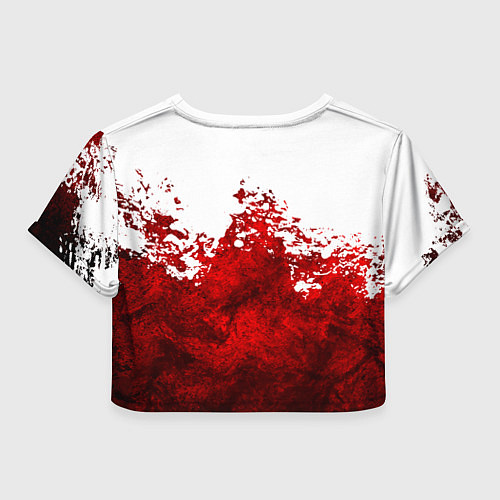 Женский топ Юрий Хой бело-красный фон / 3D-принт – фото 2