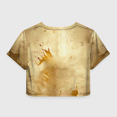 Женский топ Муай Тай боец в бежевом / 3D-принт – фото 2