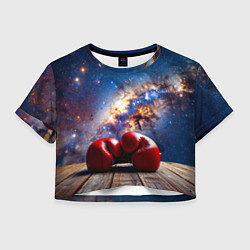 Женский топ Боксерские перчатки в космосе