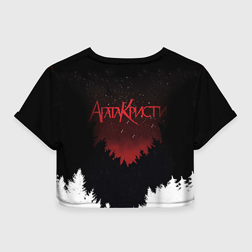 Женский топ Агата Кристи чёрные сказки белой зимы / 3D-принт – фото 2