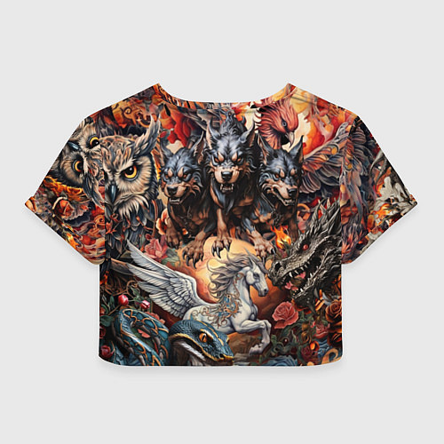 Женский топ Кукрыниксы и мифические существа / 3D-принт – фото 2