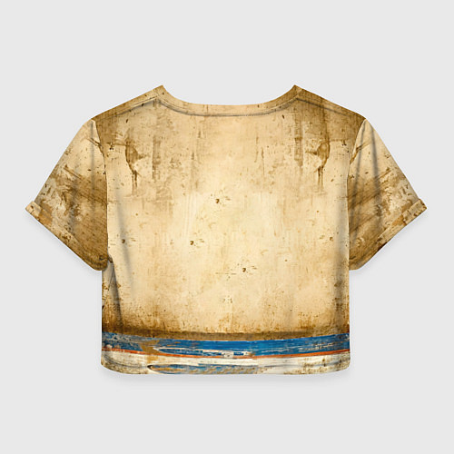 Женский топ Греко-римский борец на бежевом / 3D-принт – фото 2