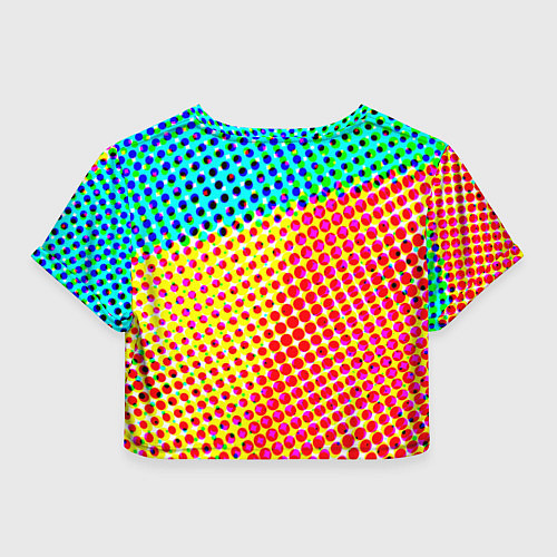 Женский топ Яркий разноцветный паттерн в горошек / 3D-принт – фото 2