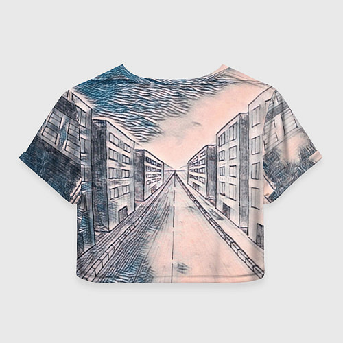 Женский топ Сумрачный город / 3D-принт – фото 2