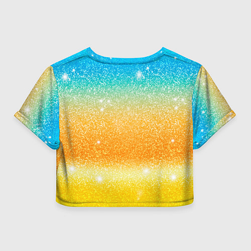 Женский топ Inzoi лого и блестки / 3D-принт – фото 2