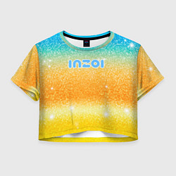 Женский топ Inzoi лого и блестки