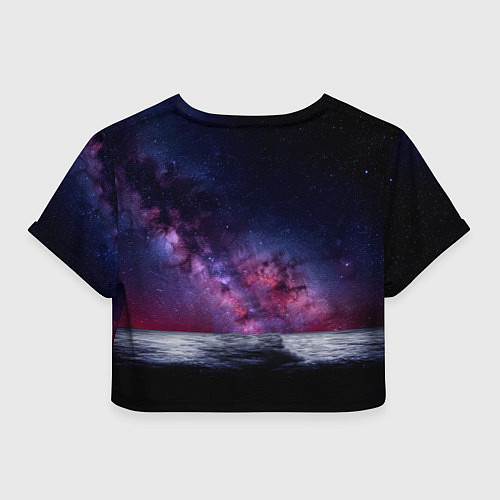 Женский топ Камень для кёрлинга в космосе / 3D-принт – фото 2