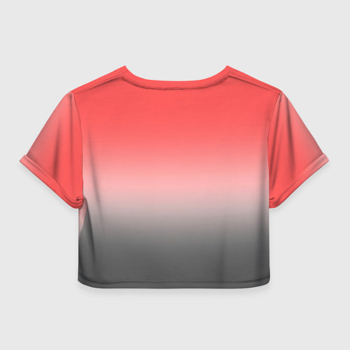 Женский топ Бледный красно-серый градиент / 3D-принт – фото 2