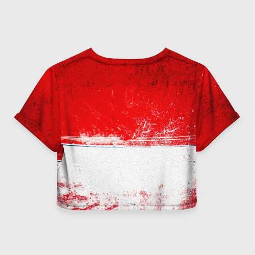 Женский топ Скоростной бег на коньках в красном / 3D-принт – фото 2