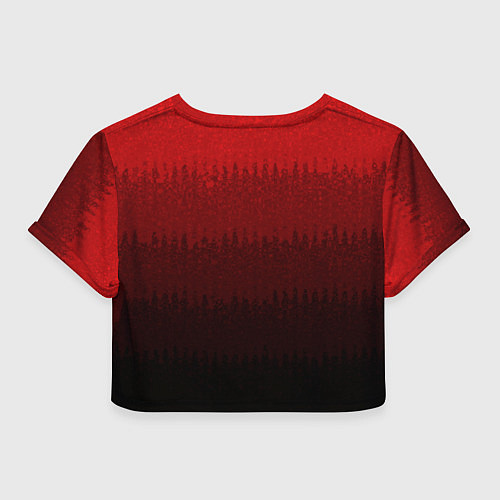 Женский топ Градиент красный текстурные полосы / 3D-принт – фото 2