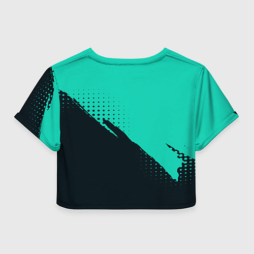 Женский топ Color black light blue / 3D-принт – фото 2