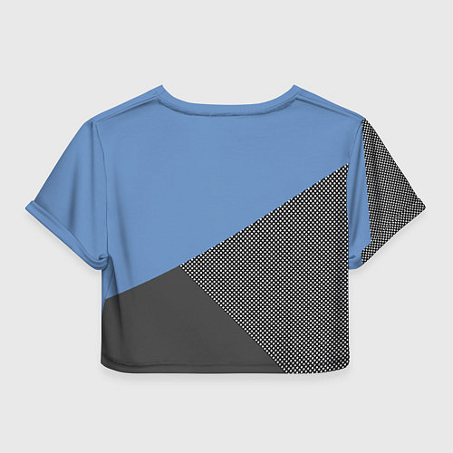 Женский топ Сине-серый геометричный / 3D-принт – фото 2