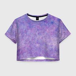 Футболка 3D укороченная женская Фиолетовый свет фонаря, цвет: 3D-принт