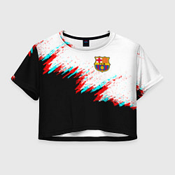 Женский топ Barcelona глитч краски