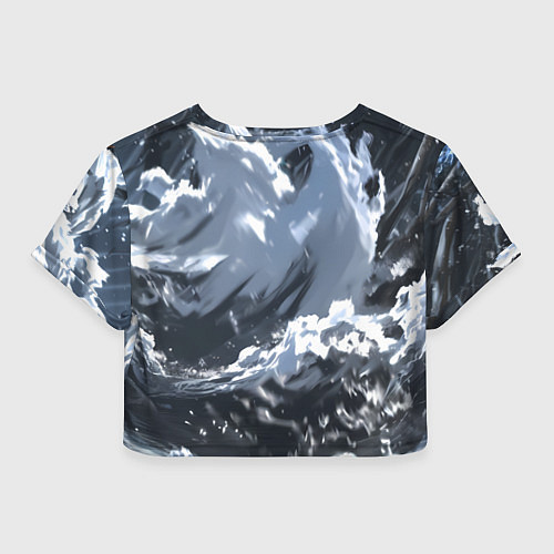 Женский топ Медведь в молниях и облаках / 3D-принт – фото 2