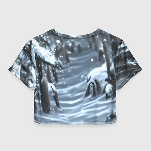 Женский топ Зима - русский медведь / 3D-принт – фото 2