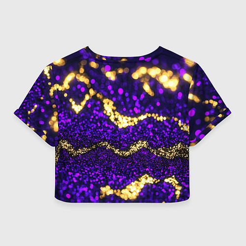 Женский топ Россия - фиолетовая текстура / 3D-принт – фото 2