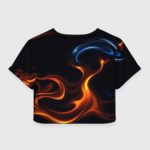 Женский топ The color is fire orange / 3D-принт – фото 2