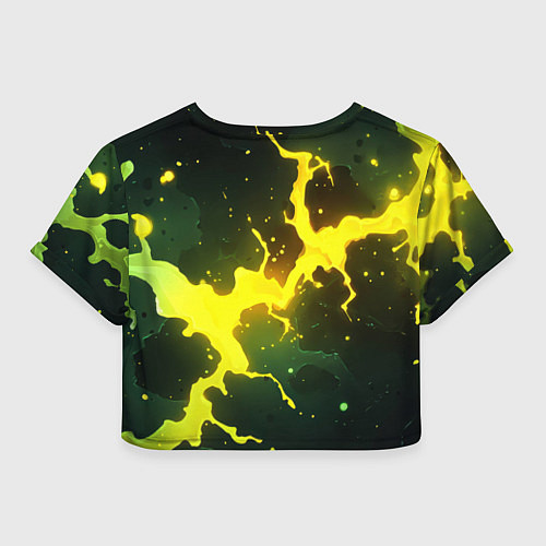 Женский топ Герб России зеленый разлом / 3D-принт – фото 2