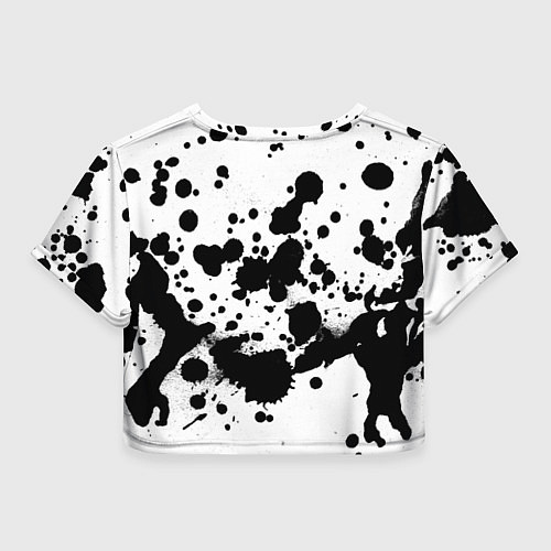 Женский топ Брызги черной краски / 3D-принт – фото 2