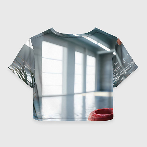 Женский топ Девушка с рожками в бассейне / 3D-принт – фото 2