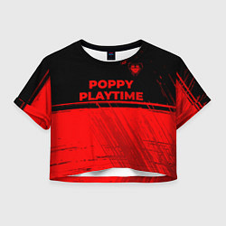 Женский топ Poppy Playtime - red gradient посередине