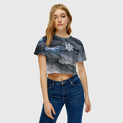 Футболка 3D укороченная женская Символика Белобога - оберег, цвет: 3D-принт — фото 2