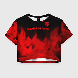 Женский топ Gears of War - red gradient посередине