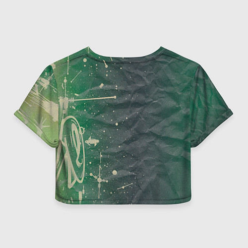 Женский топ Кибернетический лис в сепии / 3D-принт – фото 2