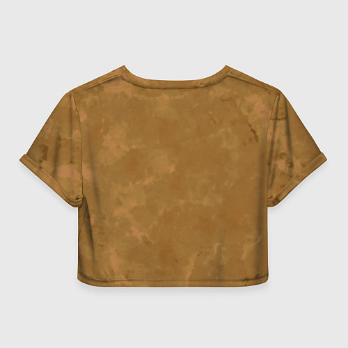 Женский топ Светлый оливково-коричневый однотонный текстурный / 3D-принт – фото 2