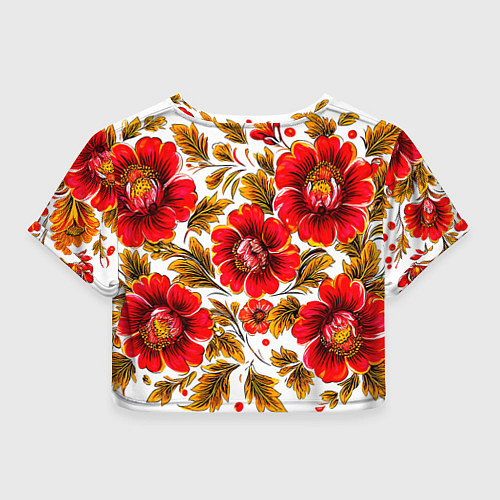Женский топ Русская традиционная живопись / 3D-принт – фото 2