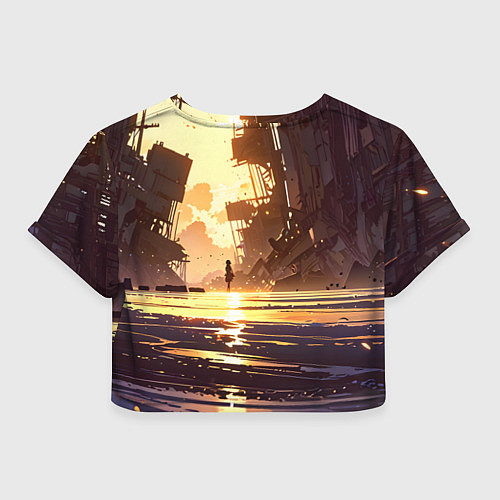 Женский топ Аниме под солнцем / 3D-принт – фото 2