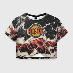 Женский топ ACDC ретро лого