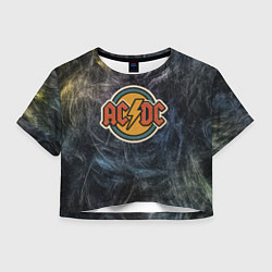 Женский топ ACDC логотип олдскул