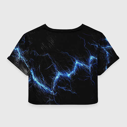 Женский топ ACDC логотип ледяной с молнией / 3D-принт – фото 2