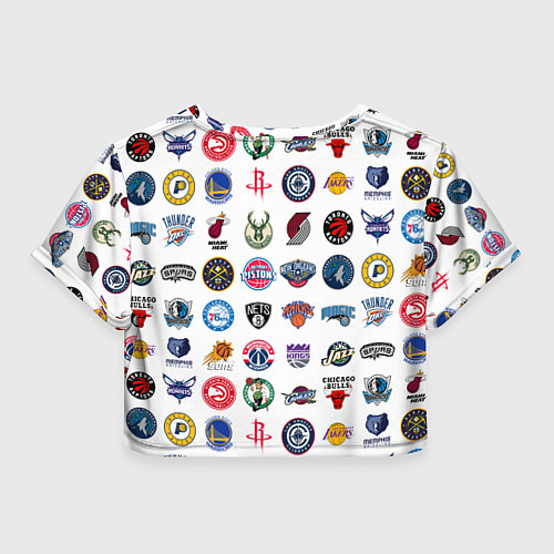 Женский топ Команды НБА на белом фоне / 3D-принт – фото 2