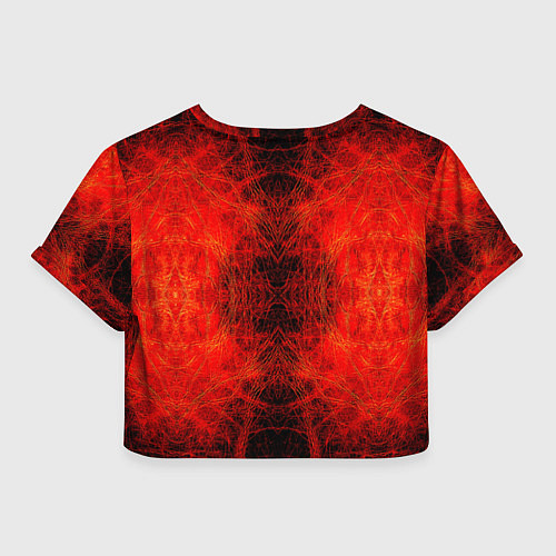 Женский топ Красно-черная кожа дракона / 3D-принт – фото 2