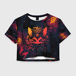 Футболка 3D укороченная женская Магический лисёнок, цвет: 3D-принт