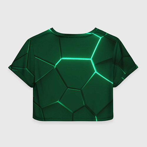 Женский топ Зеленые плиты с неоном / 3D-принт – фото 2