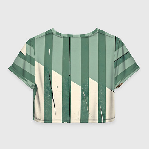 Женский топ Зеленые полосы / 3D-принт – фото 2