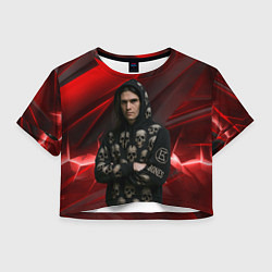 Женский топ Bones с черепами на худи