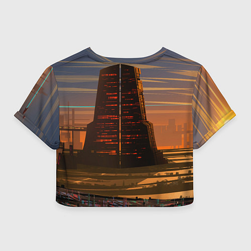 Женский топ Bones в халате с журавлями / 3D-принт – фото 2