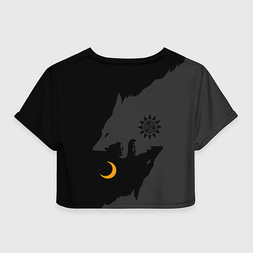 Женский топ Мистические волки ночи и дня - тату / 3D-принт – фото 2