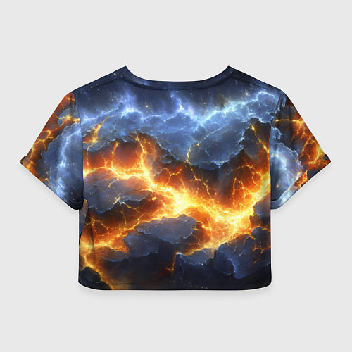 Женский топ Bones на фоне разломных плит / 3D-принт – фото 2