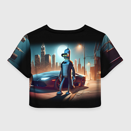 Женский топ Бендер с пистолетом - Нью-Йоркская мафия / 3D-принт – фото 2