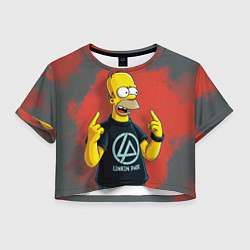 Женский топ Гомер в футболке Linkin Park