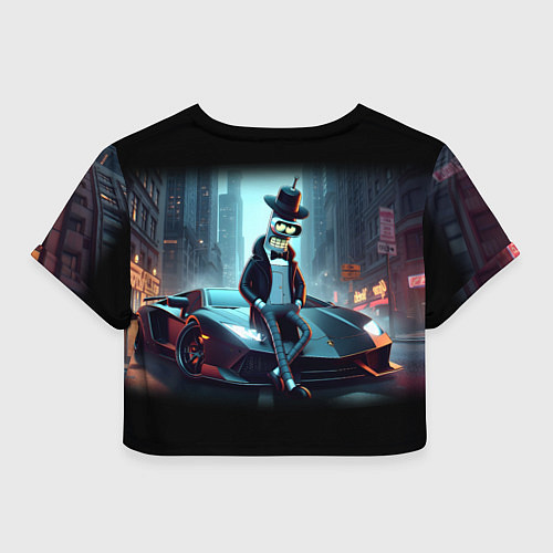 Женский топ Бендер счастливый владелец Ламборджини / 3D-принт – фото 2